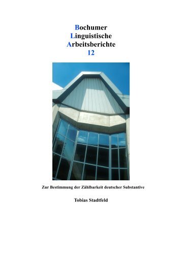 Stadtfeld, Tobias (2013) - Sprachwissenschaftliches Institut - Ruhr ...