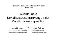 Extraposition without Subjacency - Ruhr-Universität Bochum