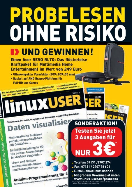 Ausgabe 06/2013 jetzt herunterladen - Linux User