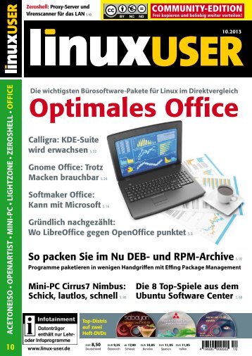 Ausgabe 10/2013 jetzt herunterladen - Linux User