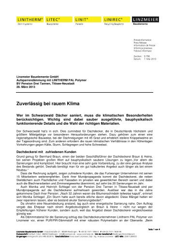 Beitrag als PDF - Linzmeier Bauelemente GmbH