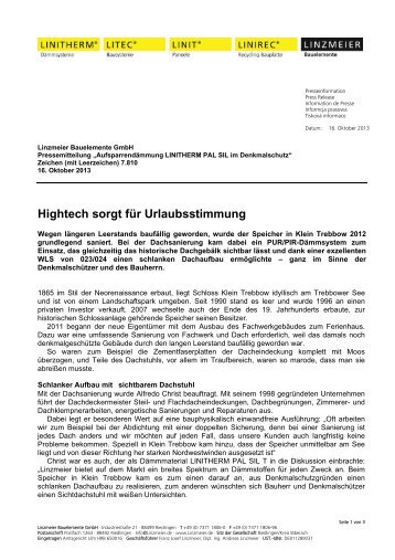 Beitrag als PDF - Linzmeier Bauelemente GmbH