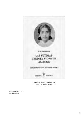 Las Ultimas Treinta Vidas De Alcione (C. W. Leadbeater)