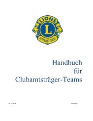 Handbuch fÃ¼r ClubamtstrÃ¤ger - Lions Clubs International