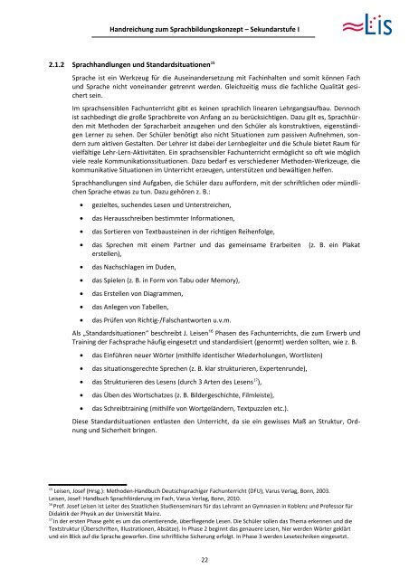 Handreichung Sprachbildung Sek I (pdf, 1.2 MB) - LIS - Bremen