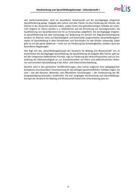 Handreichung Sprachbildung Sek I (pdf, 1.2 MB) - LIS - Bremen