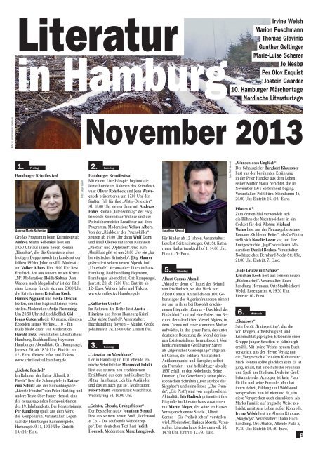 November 2013 - Literatur in Hamburg