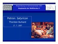 Petron: Satyricon - Literaturwissenschaft-online