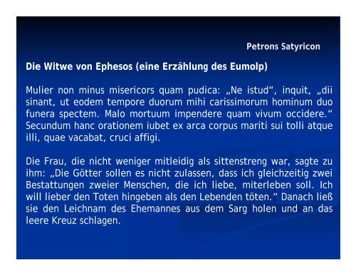 Petron: Satyricon - Literaturwissenschaft-online