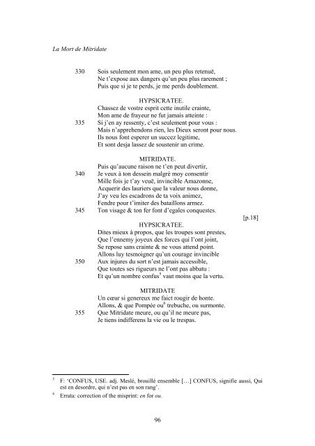 LA MORT DE MITRIDATE - University of Liverpool