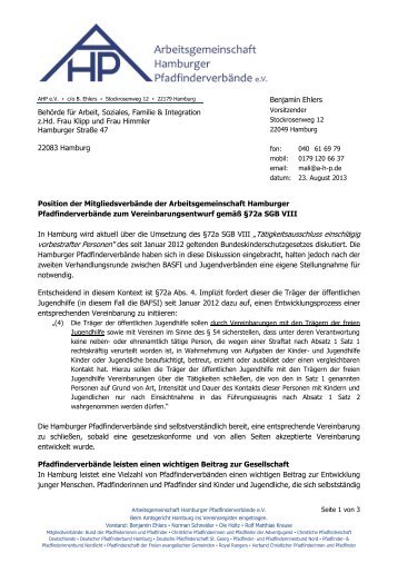 Brief der AHP an die BASFI vom 23.8.2013 - Landesjugendring ...