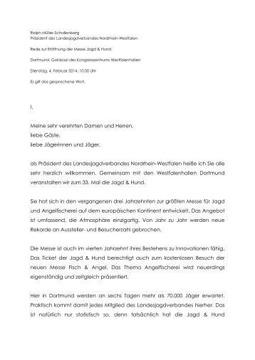 Rede Jagd Hund Eroeffnung.pdf - Landesjagdverband NRW