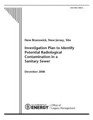 Investigation Plan to Identify Potential Radiological Contamination in ...