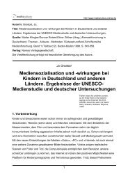 Mediensozialisation und -wirkungen bei Kindern