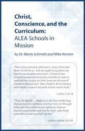 Christ, Conscience, and the Curriculum: ALEA Schools in Mission