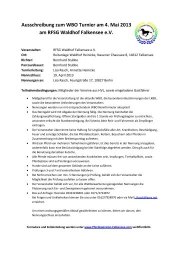 Ausschreibung zum WBO Turnier am 4. Mai 2013 am RFSG ...