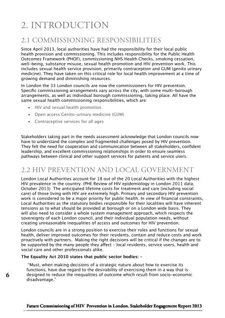 Stakeholder Engagement Report - London Councils