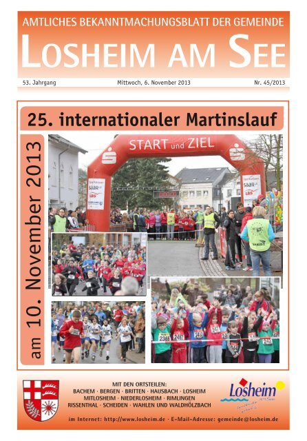 amtliches bekanntmachungsblatt der gemeinde losheim am see