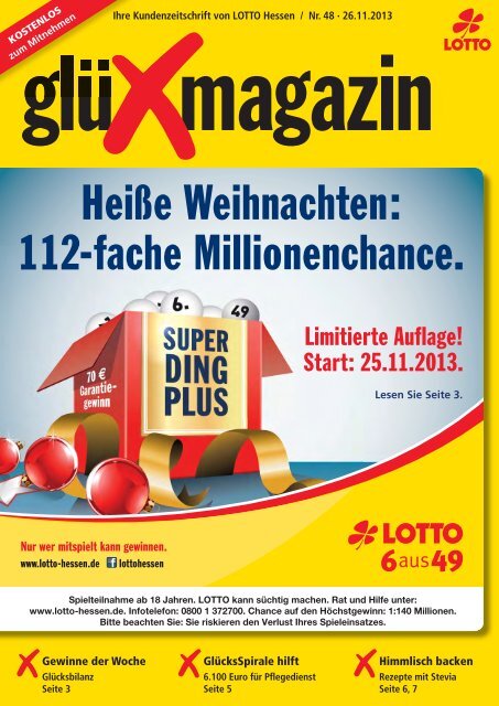 HeiÃŸe Weihnachten: 112-fache Millionenchance. - LOTTO-Hessen