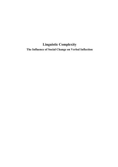 Linguistic Complexity - LOT publications