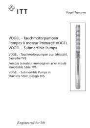 VOGEL - Tauchmotorpumpen Pompes Ã  moteur immergÃ© ... - Lowara