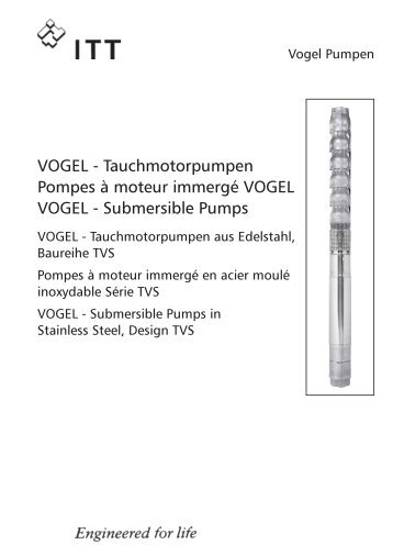 VOGEL - Tauchmotorpumpen Pompes Ã  moteur immergÃ© ... - Lowara