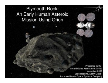 Plymouth Rock: An Early Human Asteroid Mission Using Orion