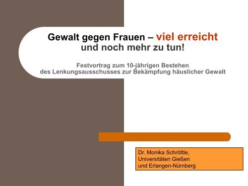 Gewalt gegen Frauen - viel erreicht und noch mehr zu tun