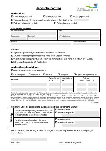 Antrag auf erteilung eines - Landratsamt Berchtesgadener Land