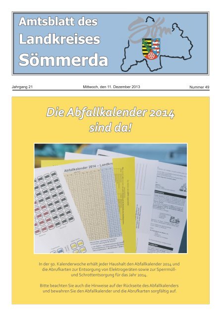 Amtsblatt 49-2013 - Landkreis Sömmerda