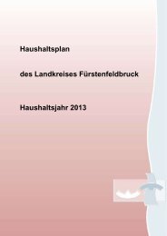 Der Haushaltsplan 2013 - Landratsamt Fürstenfeldbruck