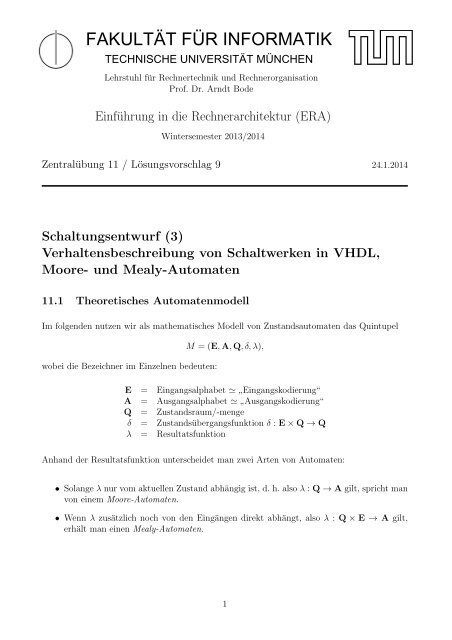 Übungsblatt 11 - LRR - TUM