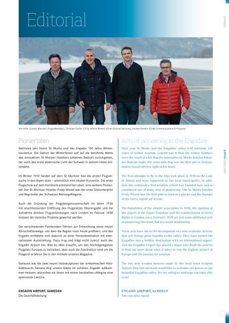 Arrival Magazin 2014 - Airport Samedan