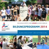 BILDUNGSPROGRAMM 2014 - Landessportbund Berlin