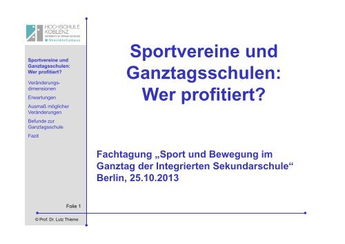 Referat Prof. Dr. Lutz Thieme