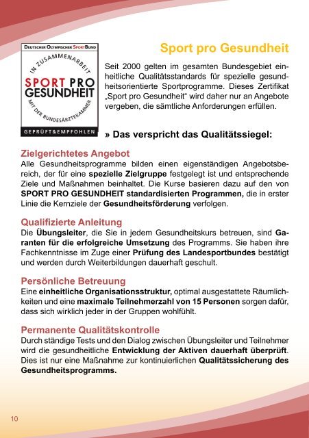 Gesundheits-Kursprogramm - Landessportbund Brandenburg