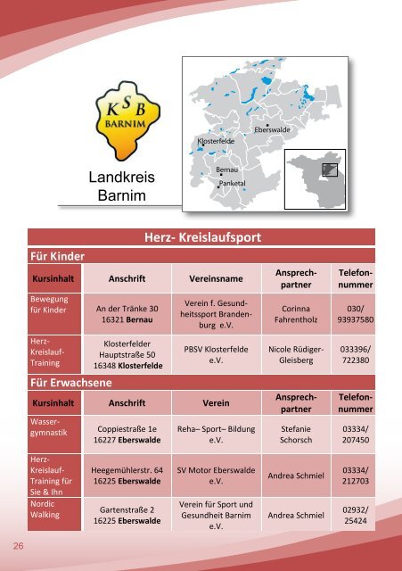 Gesundheits-Kursprogramm - Landessportbund Brandenburg