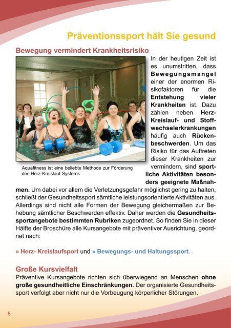 Gesundheits-Kursprogramm - Landessportbund Brandenburg