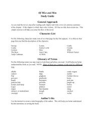 Of Mice And Men Character Chart Answer Key