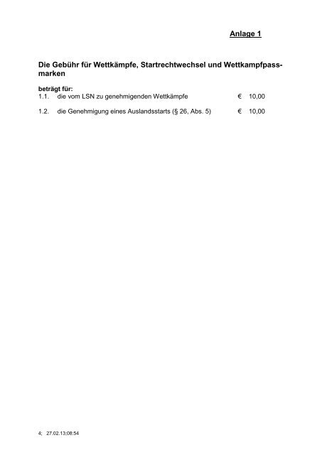 Abschnitt A – Gebühren - Landesschwimmverband Niedersachsen eV