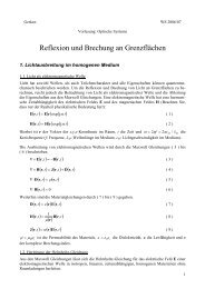 Reflexion und Brechung an Grenzflächen - LTI