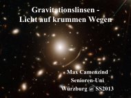 Gravitationslinsen- Licht auf krummen Wegen