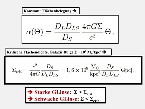 Gravitationslinsen- Licht auf krummen Wegen