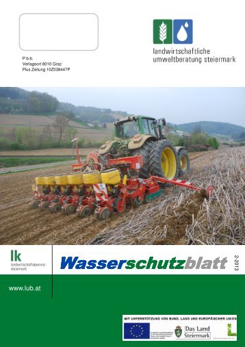 Wasserschutzblatt 2-2013 - Landwirtschaftliche Umweltberater ...