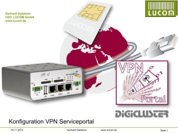 Konfiguration VPN Serviceportal - Lucom GmbH