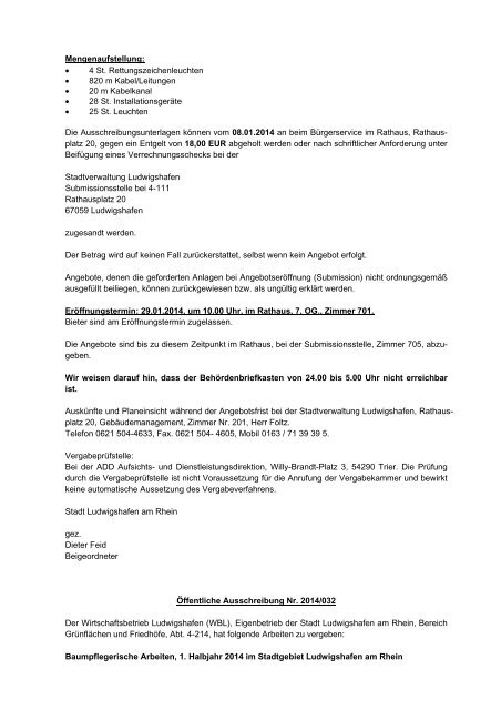Europaweite Ausschreibung Nr. 2014/024 (Offenes ... - Ludwigshafen