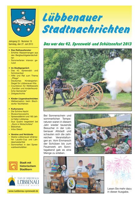 Lubbenauer Stadtnachrichten Stadt Lubbenau Spreewald
