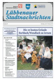 Lübbenauer Stadtnachrichten Lübbenauer Stadtnachrichten