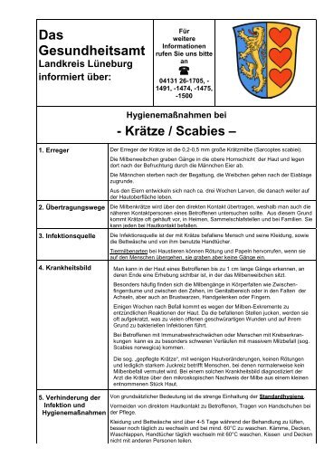 Merkblatt Krätze (Scabies) (pdf 0,19 MB) - Lüneburg