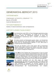 GEMEINWOHL-BERICHT 2013 - Naturhotel Lüsnerhof